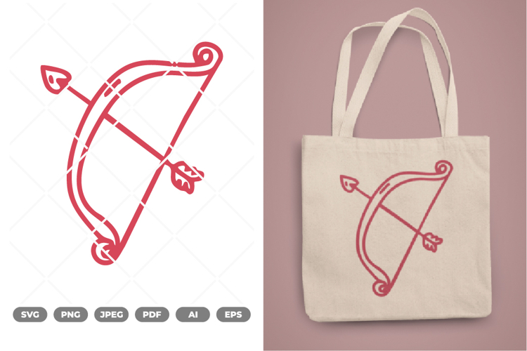 Bow and Arrow SVG & Clipart example image 1