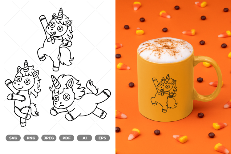 Zombie Unicorn SVG & Clipart