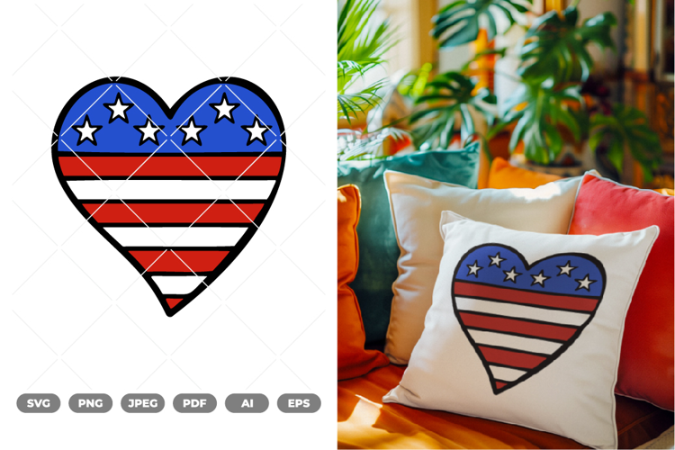 American Heart Colored SVG & Clipart