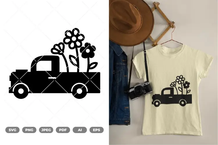 Spring Truck SVG & Clipart