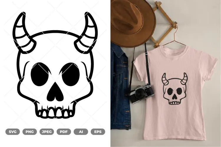 Devil skull SVG & Clipart