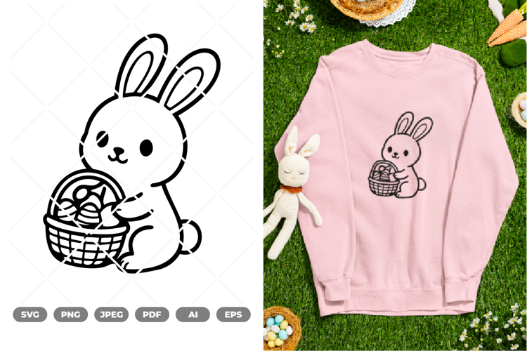 Cute Bunny Svg Image 12
