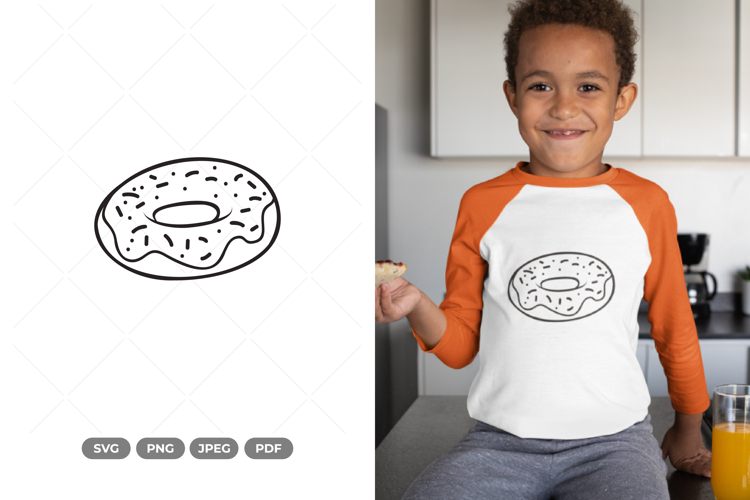 Doughnut SVG & Clipart - Fast Food Clipart
