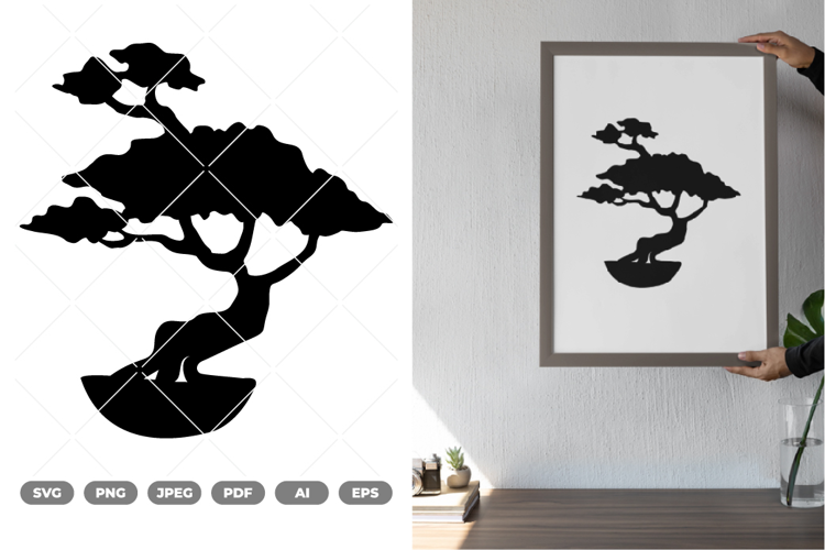 Bonsai Silhouette SVG & Clipart