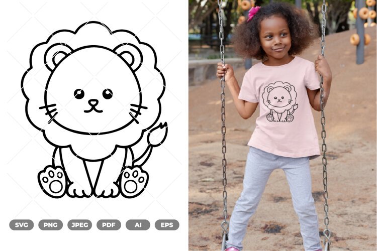 Cute Safari Animals SVG & Clipart example image 1