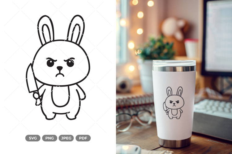 Angry Bunny SVG & Clipart
