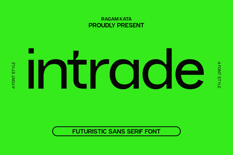 Intrade - futuristic sans serif font