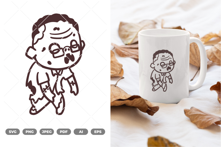 Chibi Zombie SVG & Clipart