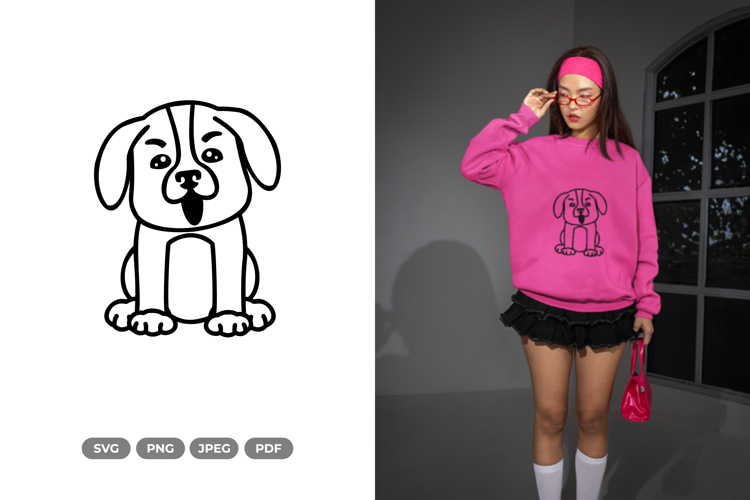 Kawaii Dog SVG & Clipart - Pet Clipart