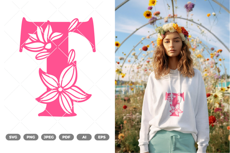 Floral Alphabet SVG & Clipart