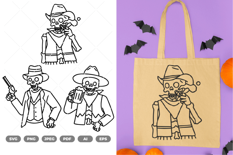 Cowboy Halloween SVG & Clipart