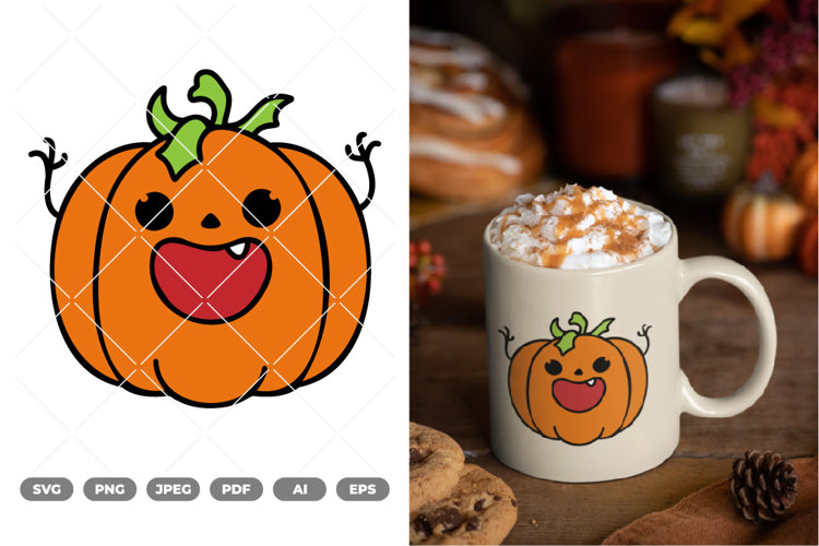 Cute Pumpkin Colored SVG & Clipart