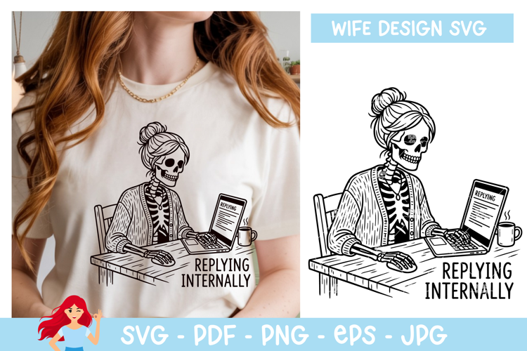 Replying internally, Working Wife vibe SVG