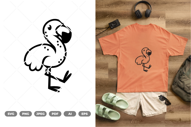 Flamingo SVG & Clipart example image 1