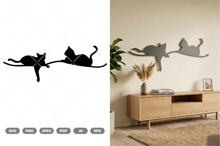 Cats on String SVG & Clipart example image 1