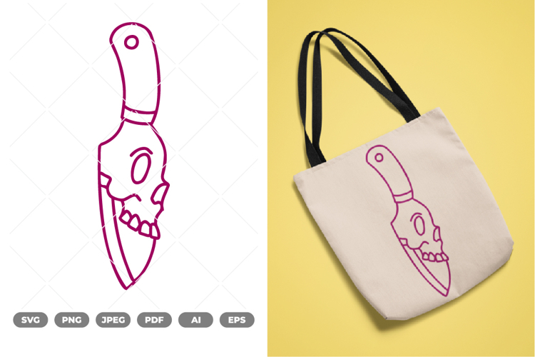 Skull Knife SVG & Clipart
