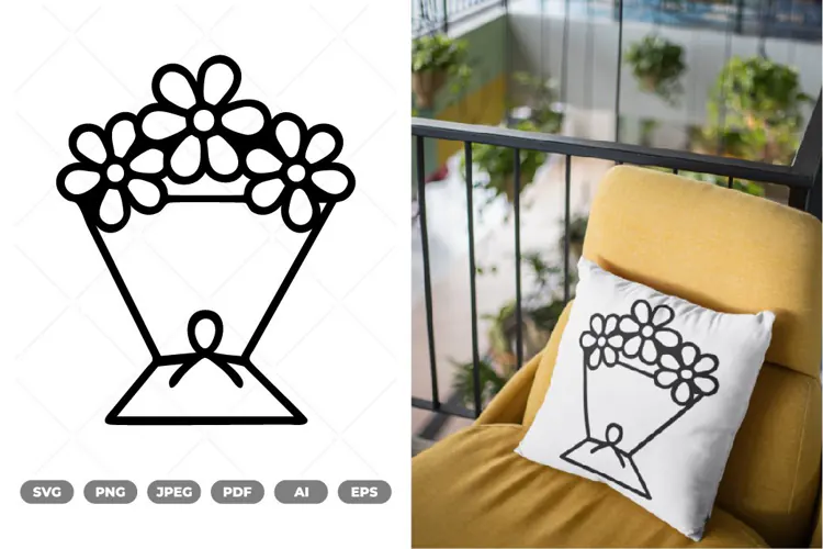 Bouquet Flowers SVG & Clipart
