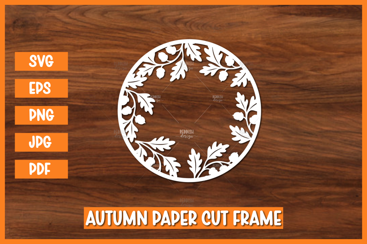 Autumn Wreath, Paper Cut Wreath, Autumn Paper cut