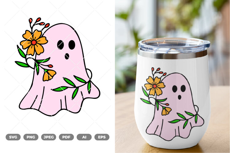 Ghost Colored SVG & Clipart example image 1