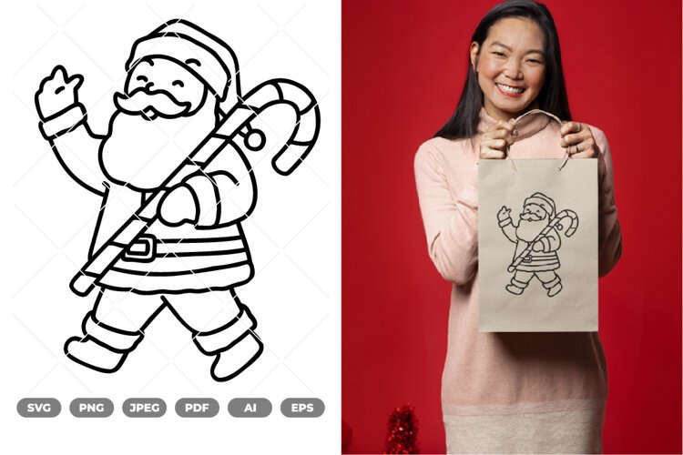 Cute Santa SVG & Clipart example image 1