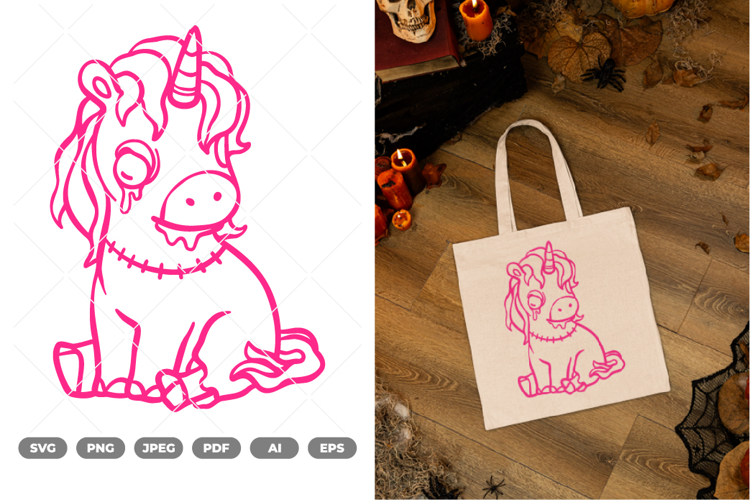 Zombie Unicorn SVG & Clipart