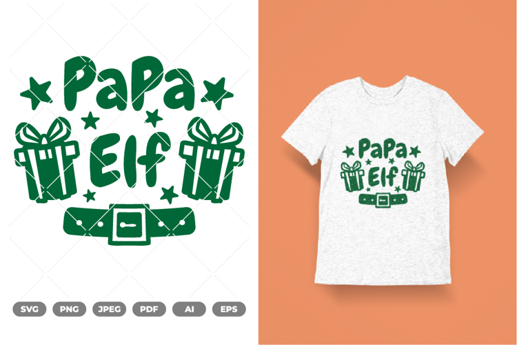 Papa Elf SVG   clipart