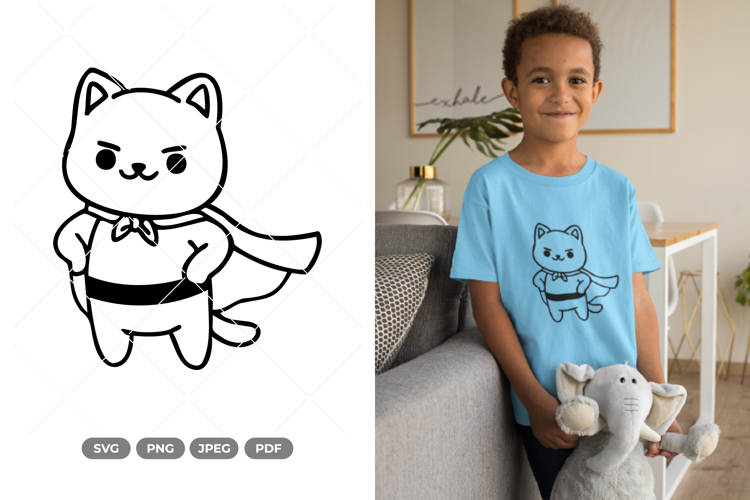 Kawaii Cat Svg Image 17