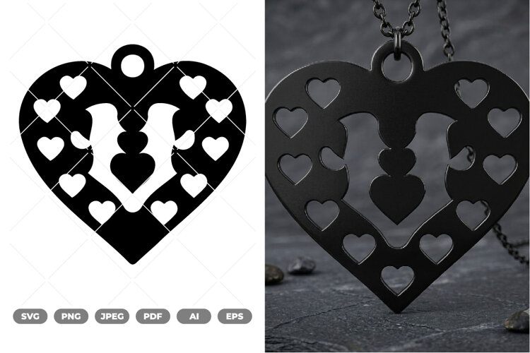 Liontin Love SVG & Clipart example image 1