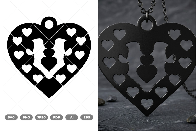 Liontin Love SVG & Clipart