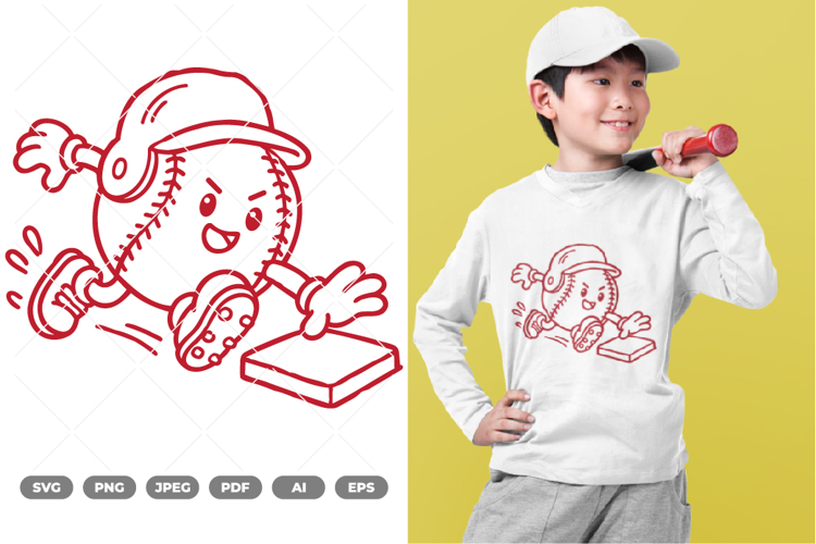 Baseball Mascot SVg & Clipart
