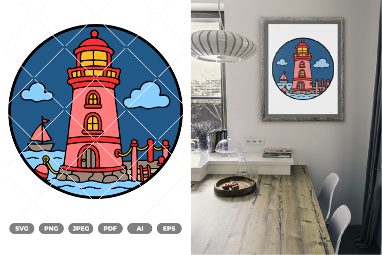 Lighthouse Colored SVG & Clipart