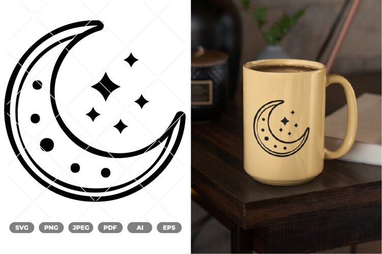 Moon SVG & Clipart example image 1