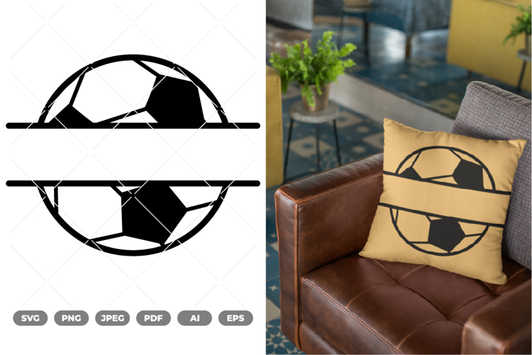 Split Soccer SVG & Clipart