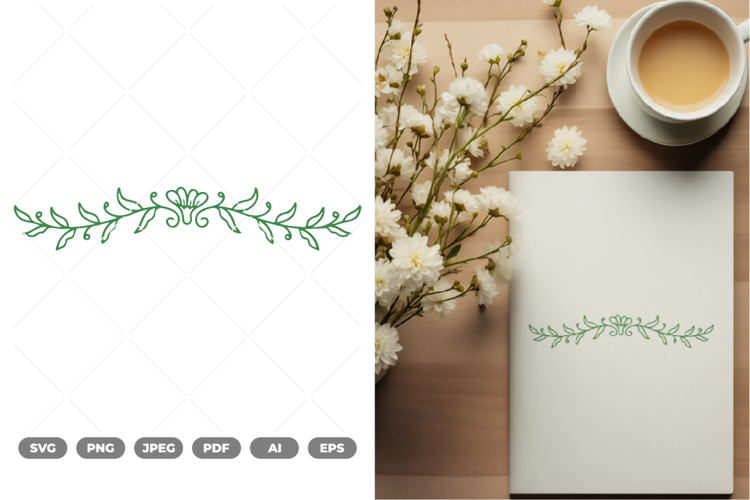 Floral Divider SVG & Clipart