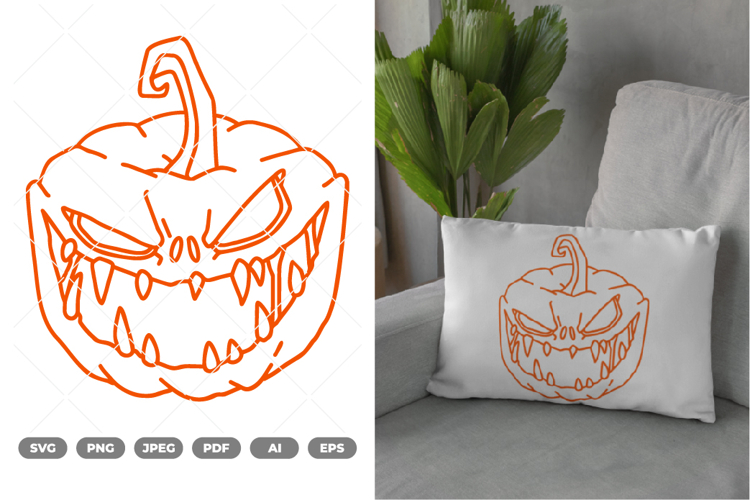 Monster Pumpkin SVG & Clipart