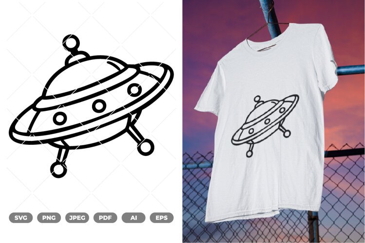 UFO SVG & Clipart example image 1
