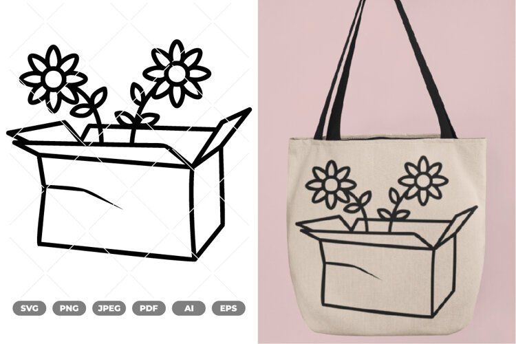 Flowers Gift SVG & Clipart example image 1