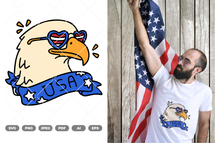 Patriotic Eagle Svg Image 15