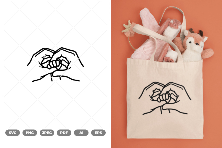 Mom and Baby Illustration SVG & Clipart