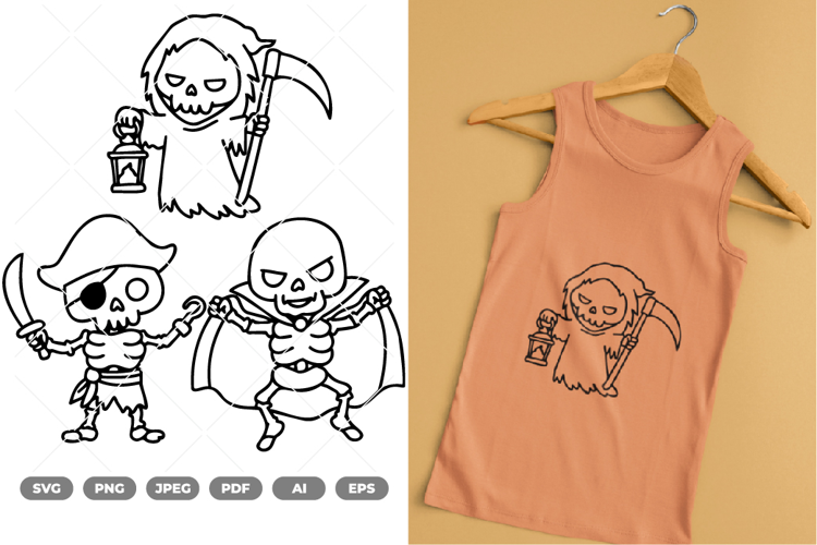 Cute Skeleton SVG & Clipart