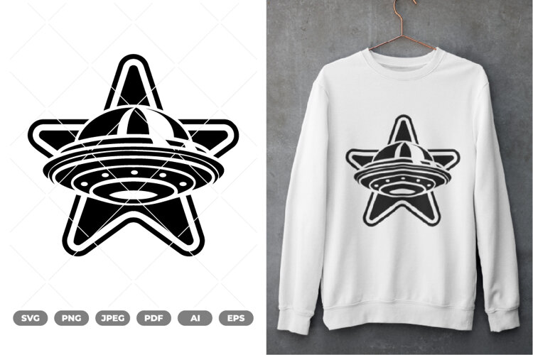 UFO SVG & Clipart example image 1