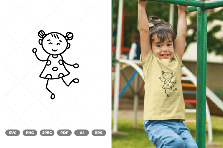 Kid Play Doodle SVG   Clipart
