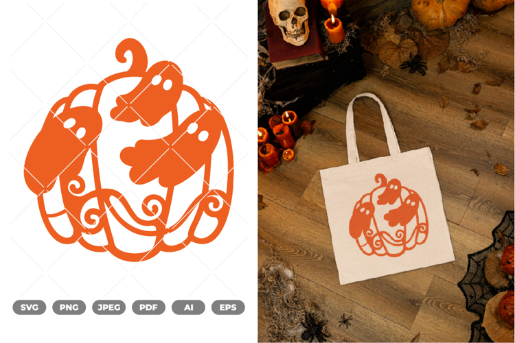 Halloween Pumpkin Cut File SVG & Clipart