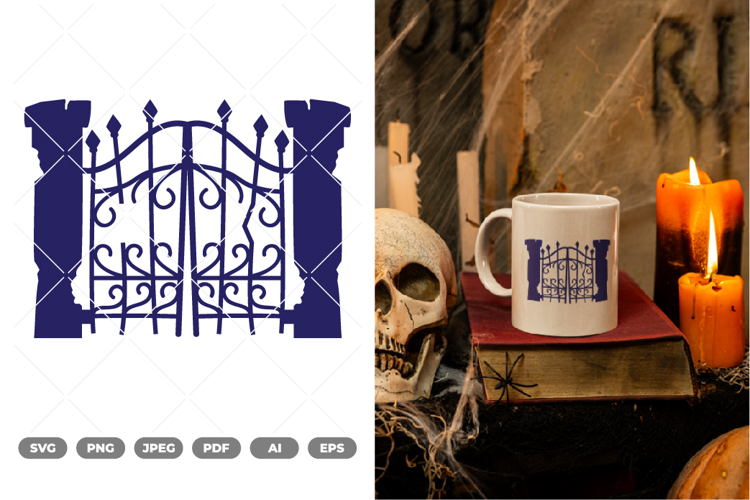 Cemetery Gate SVG & Clipart