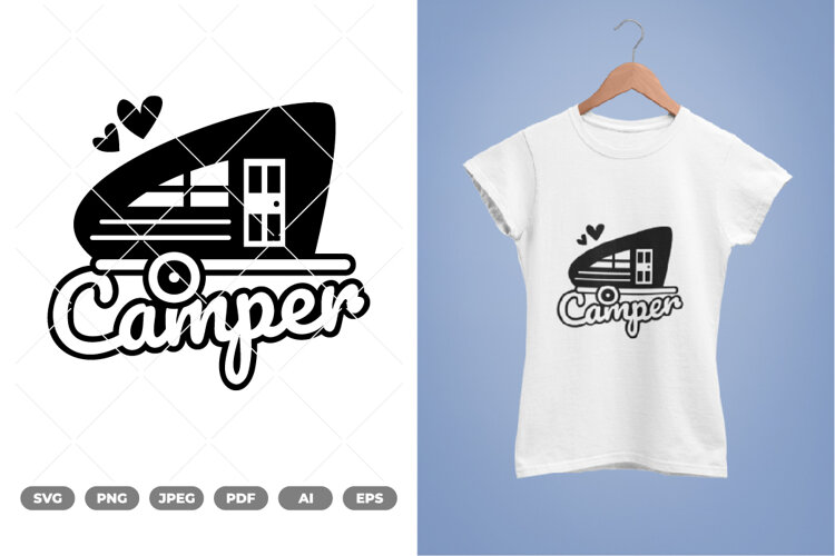 Camper SVG & Clipart example image 1