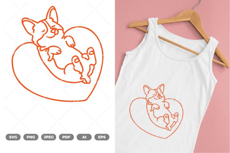 Dog and Heart SVg & Clipart