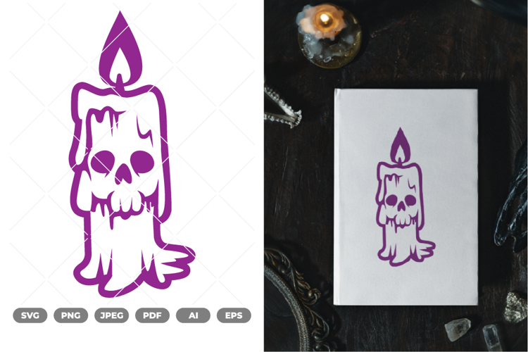 Scary Candle SVG & Clipart