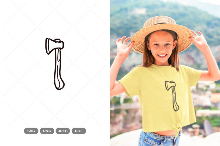 Doodle Axe SVG & Clipart - Camping SVG