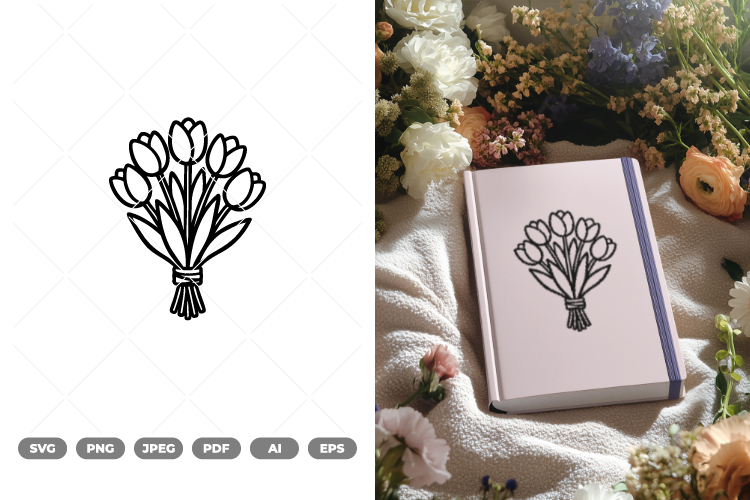 Flower Bouquet SVG & Clipart