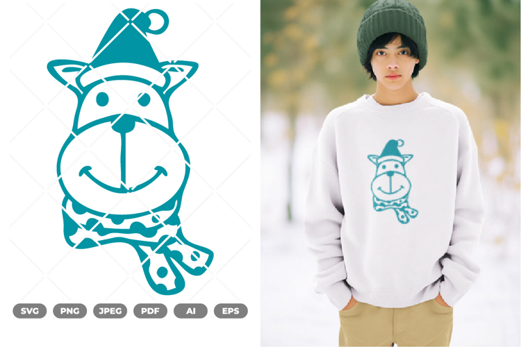 Winter Cow SVG & Clipart